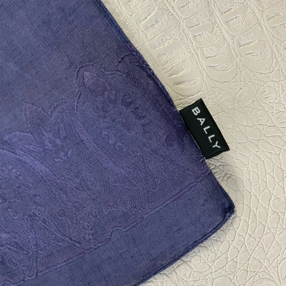 Bally blue purple silk scarf